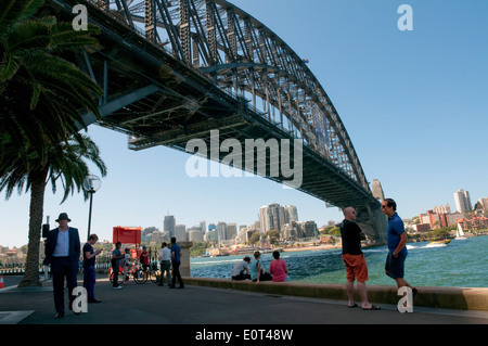 The Harbour Bridge and City looking North, Sydney, New South Wales, Australia. Stock Photo