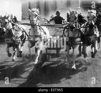 Chariot Race, on-set of the Film, 'Ben-Hur', 1925 Stock Photo