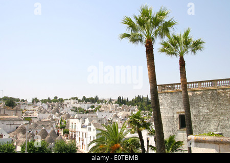 Trulli houses in the center of Alberobello, Puglia, Italy. Stock Photo