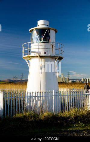 Usk East Lighthouse built in 1893 by Trinity House, Newport, South Wales. Stock Photo