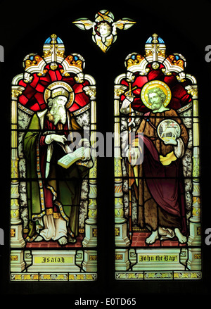 Stained Glass window of the prophet Isaiah in the Cathedral of Brussels ...