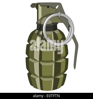 hand grenade vector illustration isolated on white background Stock ...