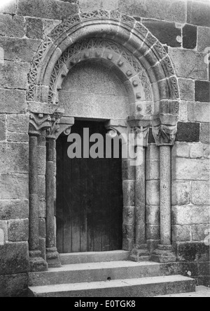 Igreja de São Pedro de Rates, Póvoa de Varzim, Portugal Stock Photo