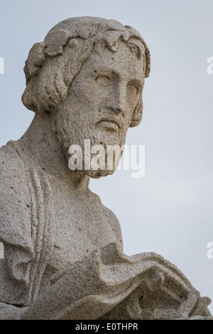 portrait of a statue of an adult male outdoors in a sunny day Stock Photo