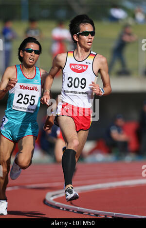 Toho Minnano Stadium, Fukushima, Japan. 18th May, 2014. Yuki Sato, MAY 18, 2014 - Athletics : The 56th East Japan Industrial Athletics Championship Men's 5000m at Toho Minnano Stadium, Fukushima, Japan. © YUTAKA/AFLO SPORT/Alamy Live News Stock Photo