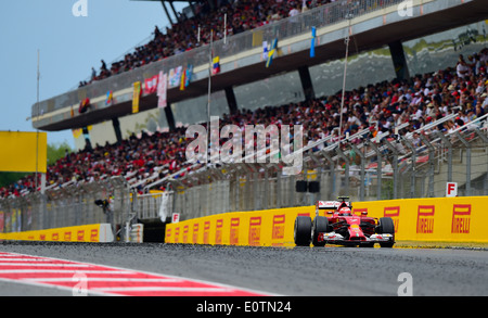 Formula One Grand Prix of Spain 2014 ---- Kimi Räikkönen - Raikkonen, Raeikkonen (FIN), Ferrari F14 T Stock Photo