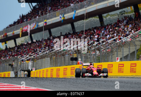 Formula One Grand Prix of Spain 2014 ---- Kimi Räikkönen - Raikkonen, Raeikkonen (FIN), Ferrari F14 T Stock Photo