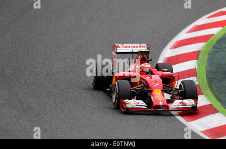 Formula One Grand Prix of Spain 2014 ---- Kimi Räikkönen -- Raikkonen -Raeikkonen - (FIN), Ferrari F14 T Stock Photo