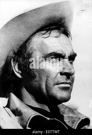 Actor Sean Connery in a role as a cowboy Stock Photo