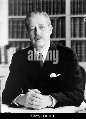 Portrait of Prime Minister Harold Macmillan Stock Photo