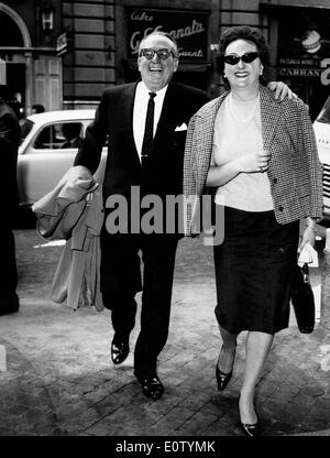 Actor Harold Lloyd and Mildred Davis in Rome Stock Photo