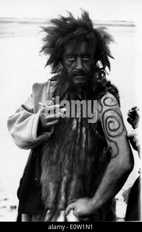 Actor Alec Guinness in costume as a native Stock Photo