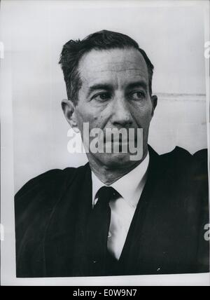 Mar. 03, 1962 - To Hear Appeal of Adolf Eichmann. A Witkon: A Witkon - one of the officials attending the hearing in Jerusalem of the appeal by Adolf Eichmann against his conviction and the death penalty. Stock Photo
