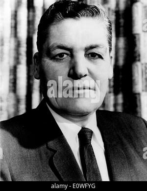 Sep 08, 1962 - New York, New York, USA - (File Photo) GEORGE CLEMENT, program director, Fifth International Food Congress and Exhibition at the New York Coliseum, September 8-16, 1962. Stock Photo
