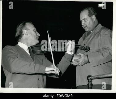 Sep. 09, 1962 - Menuhin and Oistrakh Play Together: Two of the worldÃ¢â‚¬â„¢s greatest, Yehudi Menuhin and David Oistrakh, will Stock Photo