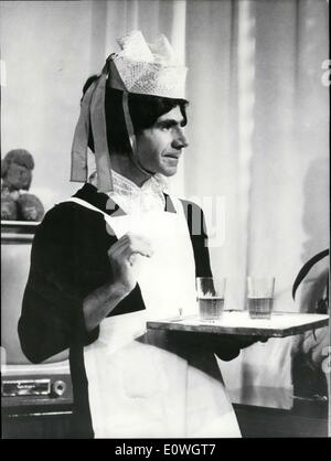 Dec. 12, 1962 - Actor Jacques Dufilho is seen here in his role as a British maid working for the 'Bellus' family in ''Cl?mentine Ch?rie. Stock Photo