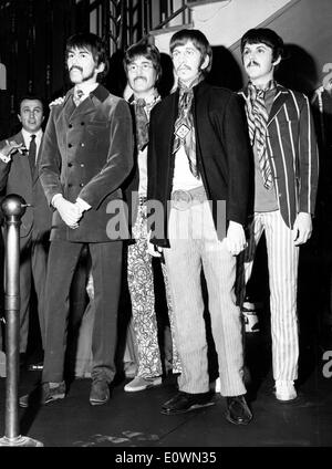Wax version of the Beatles at Madame Tussaud Stock Photo