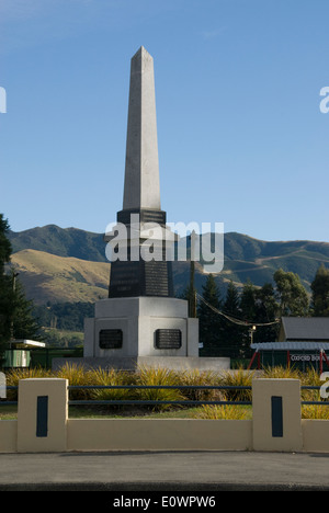 War Memorial, Oxford, Canterbury, South Island, New Zealand Stock Photo