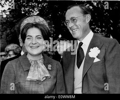 Prince Bernhard and daughter Princess Margriet at a wedding Stock Photo