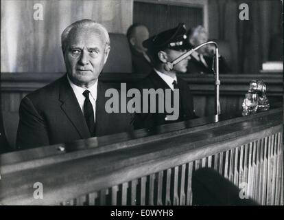 Jul. 07, 1964 - I don't acknowledge the guilt explained the former SS-General Karl Wolff Karl Wolf before the assize court in Stock Photo