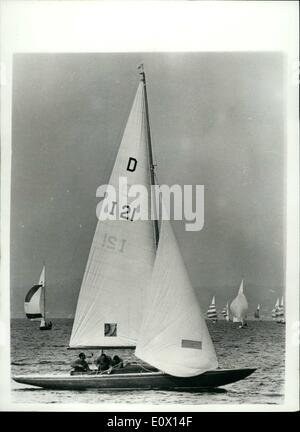 Oct. 10, 1964 - Olympic games in Tokyo. Yachting at Enoshima. Photo shows Italy's entry ''Argeste'' pictured during the Dragon Class event in the Olympic Games yachting held at Enoshima, Stock Photo