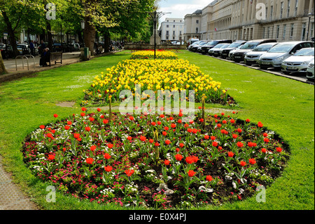 The Long Garden in front of the Municipal Offices, The Promenade, Cheltenham, Gloucestershire, England Stock Photo