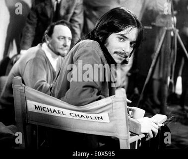 Michael Chaplin on set of the movie 'Promise Her Anything' Stock Photo