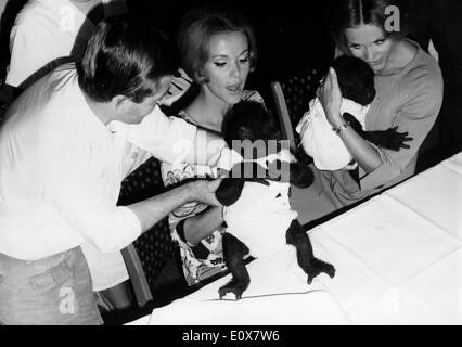 Kessler Twins ALICE KESSLER and ELLEN KESSLER young play on a see saw