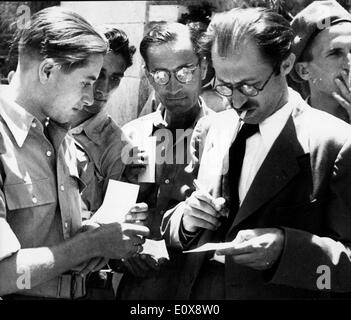 Sep 14, 1965; Tel Aviv, Israel; MENACHEM BEGIN became the the 6th Prime Minister of Israel Stock Photo