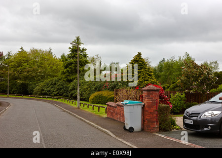 Sherwood Crescent Lockerbie Scotland UK site of the crash of Pan Am flight 103 blown up in a bombing. The houses where the main Stock Photo