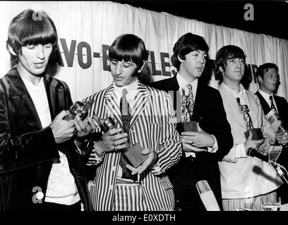The Beatles show off Golden Otto awards Stock Photo