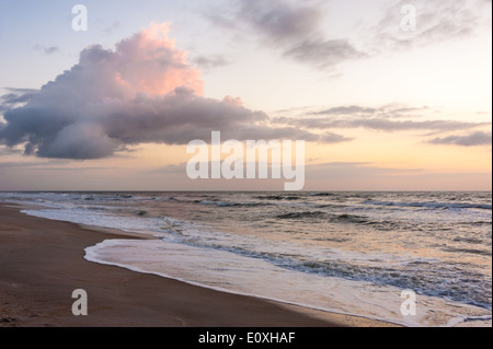 Early morning beauty of sunrise over the Atlantic as seen from Mickler Beach in Ponte Vedra Beach (Jacksonville area), Florida. Stock Photo