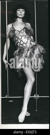 Fashion November 1967 Psychedelic mini dresses Women standing