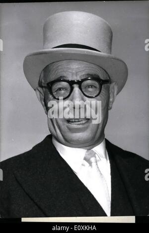 May 05, 1967 - French Press Magnate Dies At 67: Cio Del Duca, The famous French Press Magnate of Italian Origin, owner of a daily and a great number of Illustrated Magazines, died of Thrombosis in Milan yesterday. Picture Shows: Del Duca wearing a Grey Topper pictured at a Horse Race (Del Duca Owned a great number of Racing Horses) Stock Photo