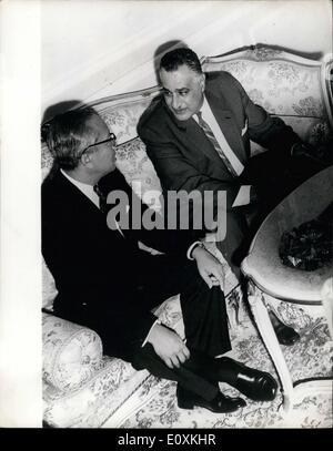 May 05, 1967 - U. Thant in talks with President Nasser. Photo shows U. Thant, the United Nations Secretary General, who decided