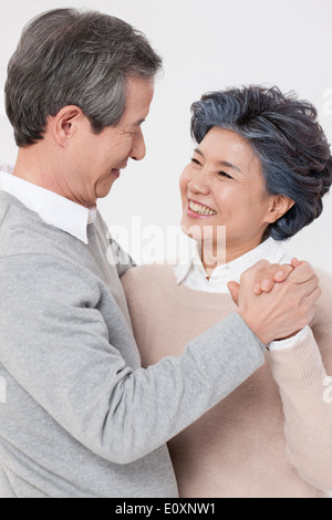 an old couple dancing Stock Photo