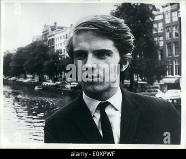 Aug. 08, 1967 - Mr. Roman O'Rahilly of Radio Caroline in Amsterdam; Photo Shows Mr. Roman O'Rahilly of Radio Caroline, the last Stock Photo