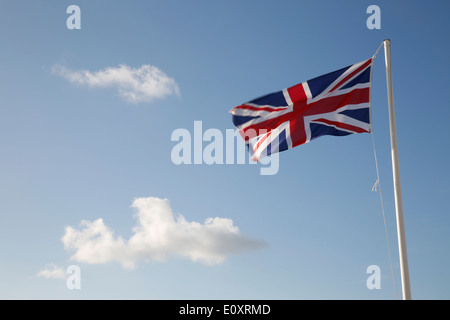 Union Jack Flag; Land's End; UK Stock Photo