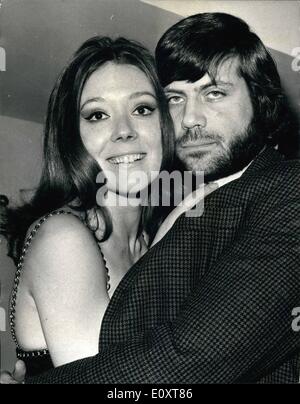 Diana Rigg and Oliver Reed promoting the 1967 film The