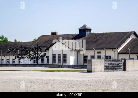 Germany, Bavaria, KZ-Gedenkstätte Dachau, Dachau Concentration Camp Memorial Site near Munich Stock Photo