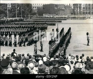 Jun. 06, 1968 - The Final Rehearsal for Trooping the colour: The celebrate the Queen's official birthday the Colour of the 2nd. Stock Photo