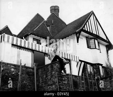 Singer John Lennon outside Surrey home Stock Photo