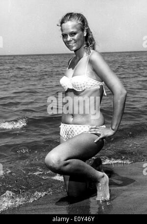 Portrait of actress Ruth Andersson on vacation Stock Photo