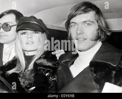Actress Brigitte Bardot with Patrick Gilles Stock Photo