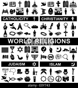 Icons for World Religions Stock Photo