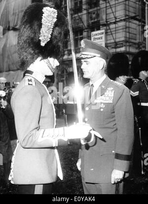 Sep 15, 1969; London, England, UK; U.S. Army General WILLIAM WESTMORELAND (1914-2005) addressing a press conference in Tokyo. Stock Photo