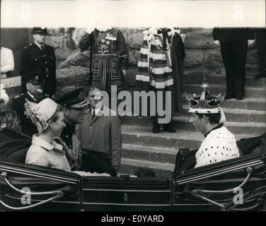Investiture of Prince Charles as Prince of Wales 01 07 1969 Stock Photo ...