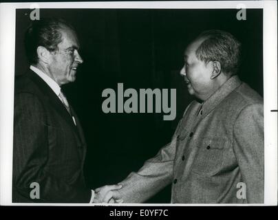 Jan. 1, 1970 - US President Richard Nixon and Chinese Chairman Mao meet.  s Stock Photo