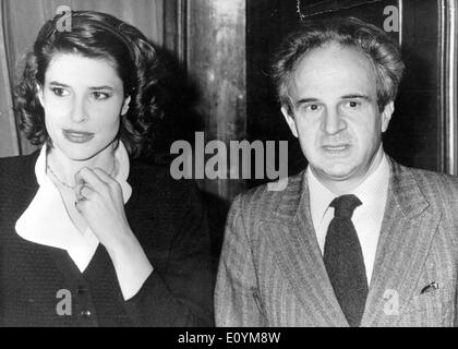 Director Francois Truffaut and Fanny Ardant Stock Photo