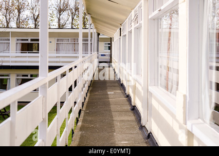 Chalets at Pontins Holiday Park, Camber Sands, Camber, East Sussex, Britain. Stock Photo